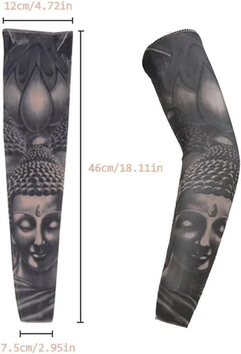 Miniatura 6 de Falsas mangas temporales de tatuaje resbalón en el brazo protector solar cuerpo arte brazo medias