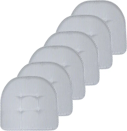 Miniatura 98 de Sweet Home Collection - Cojín de espuma viscoelástica para silla con capitoné, antideslizante, parte trasera de goma, en forma de U, 17 x 16 Piel