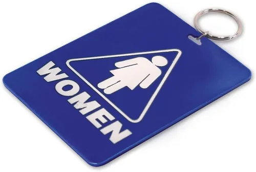 Miniatura 10 de Lucky Line - Etiqueta para llave de baño para hombre, plástico con llavero dividido para restaurante, oficina, gasolinera, 1 paquete (53101) grande