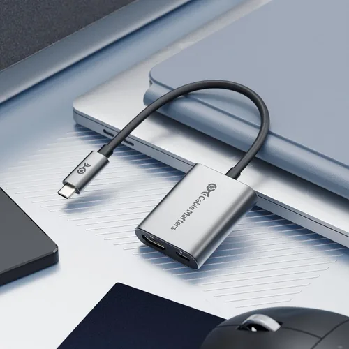 Miniatura 9 de Cable Matters Adaptador USB C a HDMI 2.1 de 48 Gbps con carga de 100 W, 4K 240 Hz /8K 60Hz HDR - Thunderbolt 4 compatible con iPhone 16/15 Pro Max