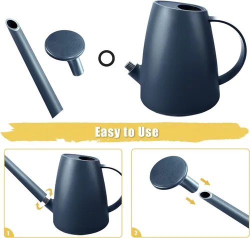 Miniatura 3 de Regadera para plantas de interior, regaderas pequeñas para plantas de casa, jardín y flores, regadera de pico largo para regar plantas al aire Azul