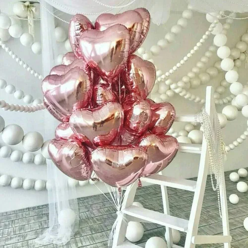 Miniatura 9 de 25 globos de Mylar en forma de corazón rojo de 18 pulgadas, decoración del día de San Valentín, decoración de fiesta de cumpleaños, boda