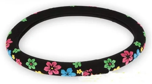 Miniatura 2 de Funda para volante con diseño de flores nuevas para mujer (cártamo)