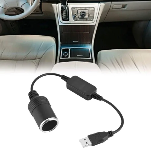 Miniatura 4 de Adaptador de enchufe USB A macho a encendedor de cigarrillos de 12 V para cámara de salpicadero, GPS, tiras de luz LED para automóvil y otros