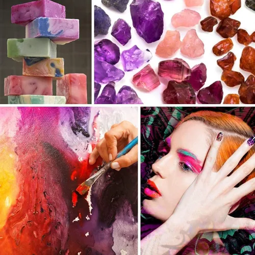 Miniatura 3 de Polvo de mica – Juego de tintes de resina epoxi natural de 4.23 oz – Pigmento de color nacarado para hacer jabón, slime, esmalte de uñas, bomba