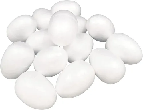 Miniatura 7 de FFchuanhe Huevos de espuma para manualidades, paquete de 12 huevos de espuma de poliestireno de 2.75 pulgadas para Pascua, Halloween, Navidad