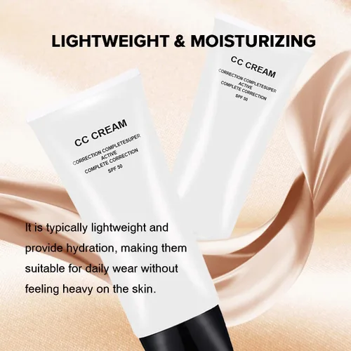 Miniatura 6 de CC Cream Ajuste del tono de piel para piel madura, corrección completa súper activa, ligera, hidratante, SPF 50, 1.0 fl oz (natural, 1.0 fl oz)