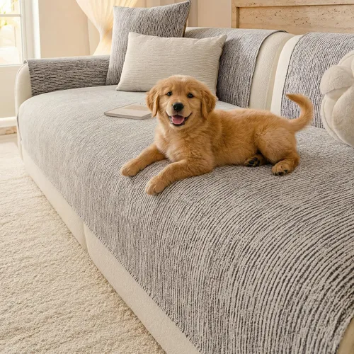 Miniatura 12 de MEETSKY Funda de sofá lavable para perros, funda antideslizante para sofá de 2 plazas, apta para mascotas, funda protectora de muebles, alfombrilla