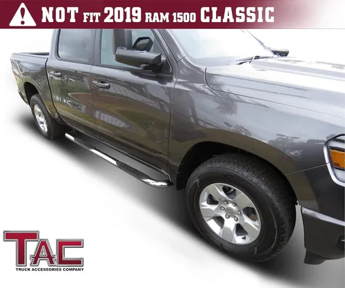 Miniatura 3 de TAC - Estribos laterales de 3 pulgadas para RAM 1500 Crew Cab 2019-2026 (excluye RAM 1500 Classic 2019-2024) Accesorios de recogida de camiones