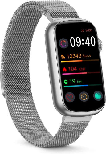 Miniatura 8 de FITVII Slim - Rastreador de actividad física con oxígeno en sangre, presión arterial, monitoreo de frecuencia cardíaca y sueño 24/7, rastreadores