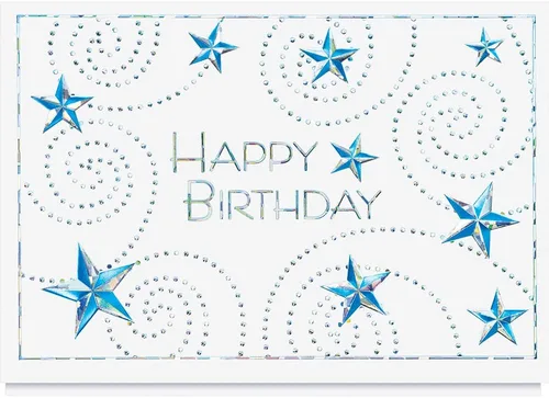 Miniatura 6 de The Gallery Collection, 25 tarjetas de cumpleaños personalizadas con sobres forrados con papel de aluminio (brillo de cumpleaños esmerilado)