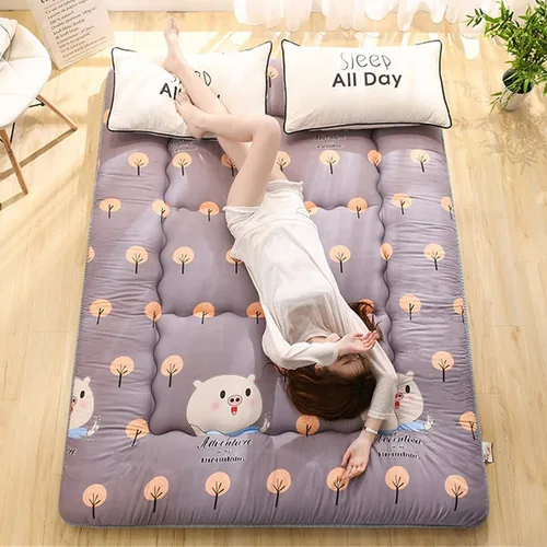 Miniatura 10 de Colchón enrollable de estilo japonés, colchón de futón grueso doble plegable, almohadilla para dormir individual/doble para dormitorio, colchón