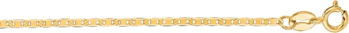 Miniatura 2 de Ritastephens Pulsera de oro amarillo de 10 quilates con cadena de eslabones de 7 pulgadas, Oro amarillo Níquel