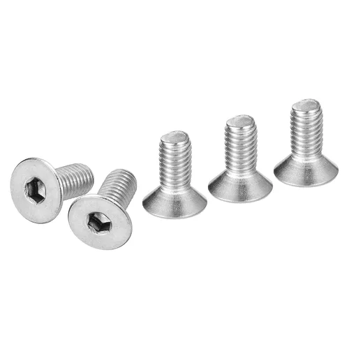 Miniatura 29 de DTGN Tornillos de cabeza plana M3-0.020 x 1.378 in, paquete de 50 tornillos de cabeza plana de acero inoxidable 304, rosca completa, pernos