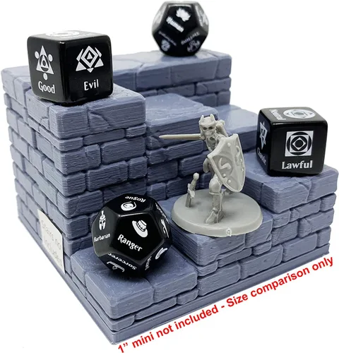 Miniatura 5 de Citadel Black Juego de dados aleatorizadores de personajes: aleatoriza clase, raza y alineación para personajes o NPC, hecho para Calabozos
