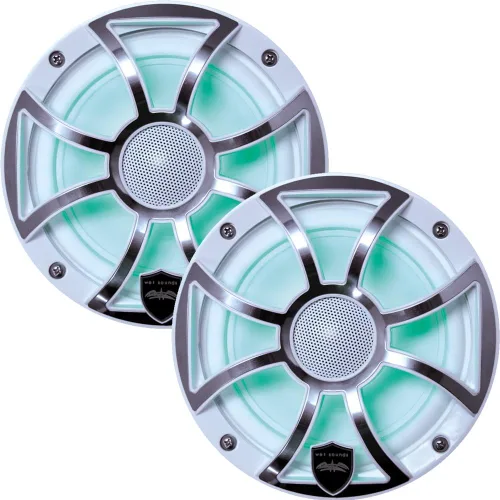 Miniatura 2 de Wet Sounds - Dos pares de REVO 6-XSW-SS White XS/Stainless Overlay Grill 6.5 pulgadas de altavoces coaxiales LED marinos