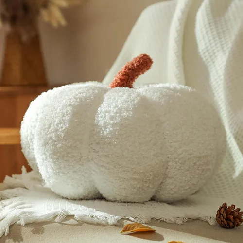 YRXRUS Almohadas de calabaza de Halloween, almohadas con forma de calabaza blanca, regalos de decoración de habitación de otoño, pequeña y bonita
