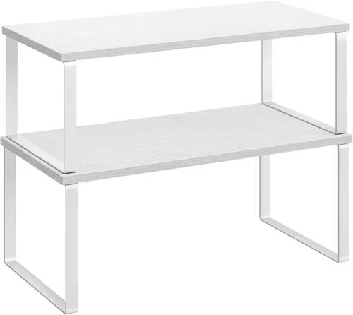 Miniatura 12 de SONGMICS Estante Organizador de Gabinete, Juego de 2 Estantes de Encimera de Cocina, Almacenamiento de Cocina, Estante de Especias, Apilable