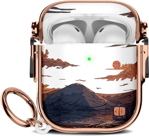 Miniatura 49 de Maxjoy para Funda Linda de AirPods 2 (2019) con Bloqueo de Seguridad, Compatible con Funda de AirPod de 2ª Generación de Mármol para Mujeres