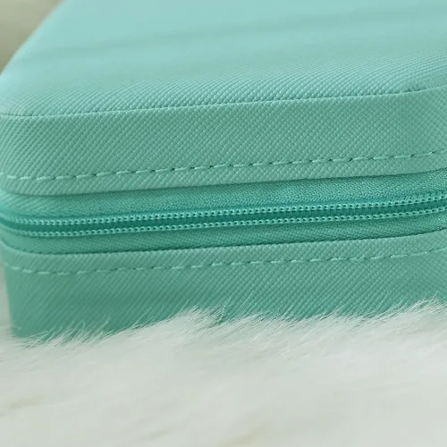 Miniatura 4 de Pequeño joyero de viaje portátil, organizador de joyas de viaje, soporte portátil de almacenamiento de joyas para anillos, aretes, collares, regalos