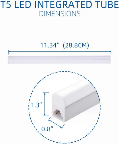 Miniatura 7 de Iluminación LED para debajo del gabinete, 1 pie, 5 W, 6000 K, 500 lm, luces debajo de la encimera para cocina, tienda, eléctrica con cable