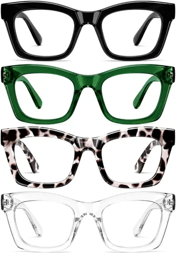 Miniatura 18 de CCVOO Lentes de lectura elegantes para mujer, anteojos elegantes, lectores de luz azul, tramposos