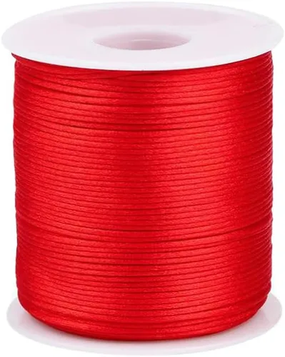Miniatura 36 de 2.0 mm x 110 yardas de cordón de satén de nailon para abalorios, hilo trenzado para nudos chinos, rattail, macramé, pulseras, collares, fabricación