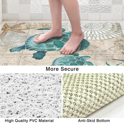 Miniatura 4 de Get Naked - Tapete de ducha cuadrado, antideslizante, de secado rápido, fácil limpieza, tapete de ducha para suelo de baño, tapete de baño lindo
