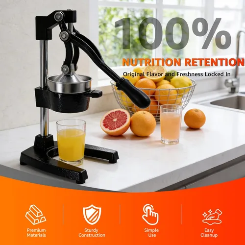 Miniatura 3 de Exprimidor manual de frutas - Exprimidor manual de frutas – Exprimidor de cítricos de hierro fundido sin esfuerzo para el hogar – Acero inoxidable