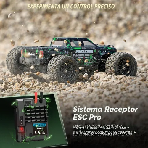 Miniatura 5 de HAIBOXING Camión RC a escala 1:18 18859E, vehículo 4X4 todoterreno con velocidades de hasta 22.4mph (36 km/h), control remoto de grado Hobby 2.4GHz