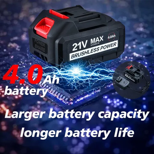 Miniatura 5 de AOBEN Llave de impacto inalámbrica de 21 V, potente motor sin escobillas con destornillador cuadrado de 1/2 pulgada, máximo 300 torque ft-lbs