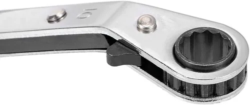 Miniatura 4 de uxcell Llave de trinquete reversible, extremo de caja doble de 0.394 in x 0.472 in, Cr-V