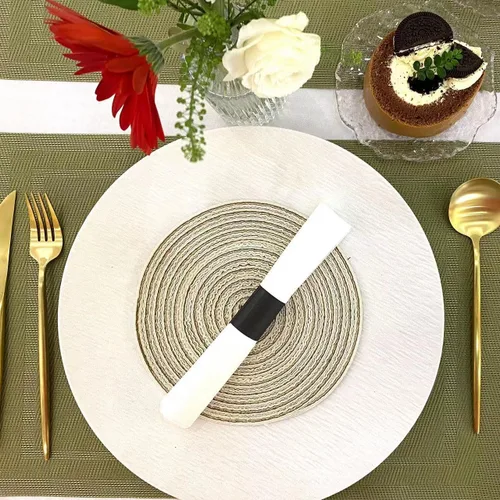 Miniatura 5 de Germiwipe - 2500 servilletas negras, servilleteros de papel autoadhesivos, bandas de cubiertos perfectas para fiestas de cumpleaños, bodas