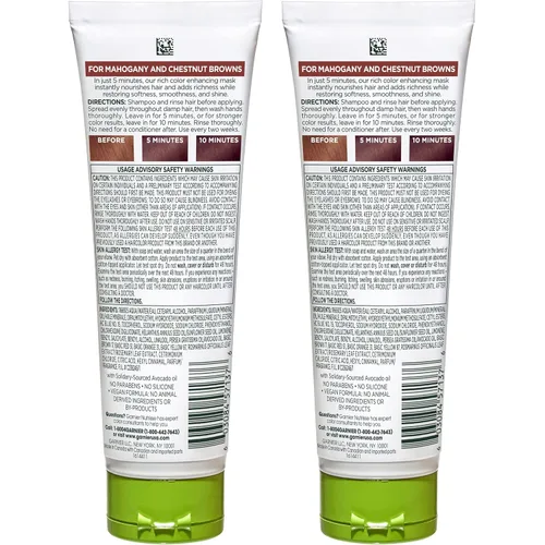Miniatura 2 de Garnier Nutrisse Color Reviver Mascarilla de color de 5 minutos, marrón cálido para cabello teñido para nutrir y añade riqueza