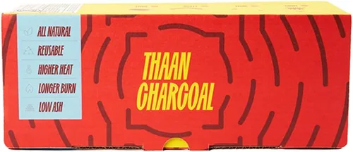 Thaan, Carbón estilo tailandés. Tiempo de combustión de 4-6 horas. Carbón de calidad de restaurante. Baja ceniza, sin humo, alto calor. Hasta 1200
