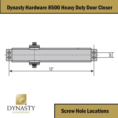 Miniatura 4 de Dynasty Hardware Cierrapuertas, Cierrapuertas Hidráulico Comercial de Servicio Pesado Grado 1, Cierre Automático, Tamaño de Resorte Ajustable 1-6