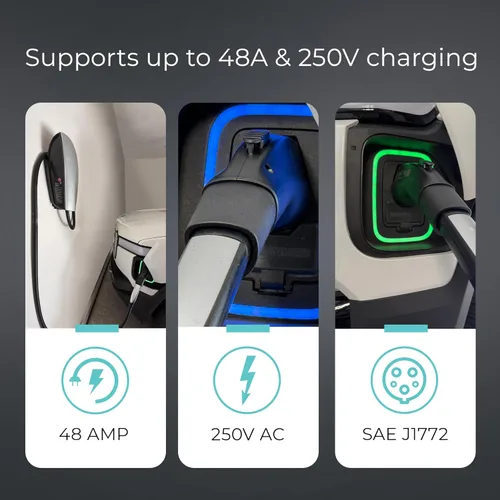 Miniatura 4 de Lectron Adaptador de carga Tesla a J1772 EV – Convertidor NACS, 48 Amp y 250V, compatible con conectores Tesla de alta potencia, cargadores