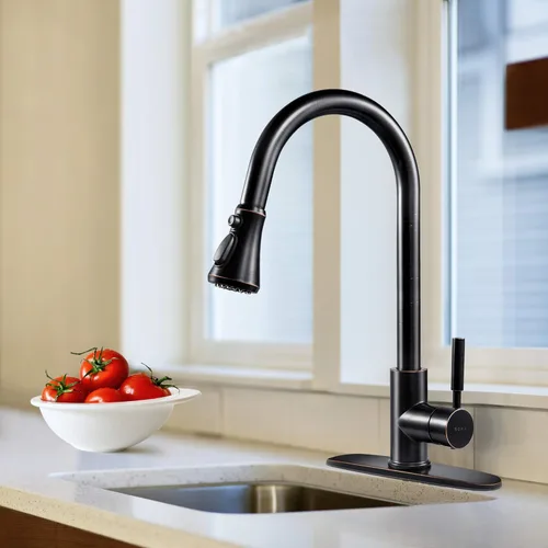 SOKA Grifos táctiles de fregadero de cocina Bronce frotado con aceite