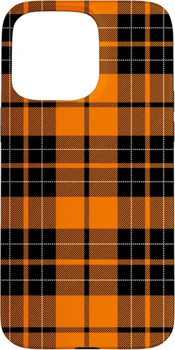 Miniatura 30 de Otoño cuadros naranja y negro patrón patrón caso para iPhone 17