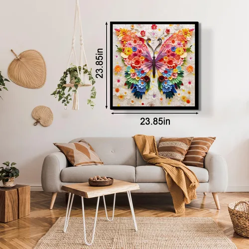Miniatura 3 de Rompecabezas de Mariposas para Adultos 1000 Piezas, Desafiantes Rompecabezas de Flores Coloridas con Arte en Papel, Rompecabezas de Animales