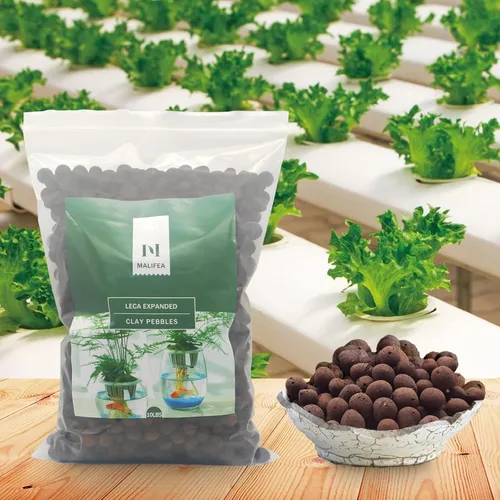 Miniatura 3 de Suministros hidropónicos de arcilla expandida Leca de 10 libras para plantas de jardín de interior (10 libras)