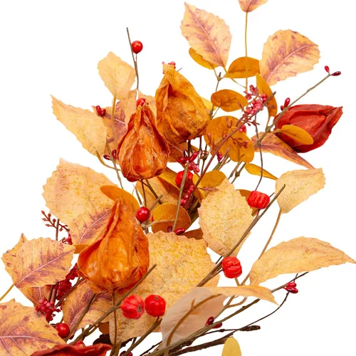 Miniatura 5 de Guirnalda de otoño de 5 pies, guirnalda de hojas artificiales de otoño, cosecha, festival, decoración de otoño con hojas de otoño y grosellas
