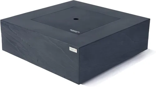 Miniatura 4 de AMS Chimenea Elementi Plus Roraima Mesa cuadrada de gas propano de hormigón negro pizarra