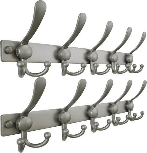 Miniatura 48 de Dseap - Perchero para montaje en pared, base resistente calibre 12 vs Flimsy de 0.039 pulgadas, ganchos sólidos antidesgarros, montaje en perno