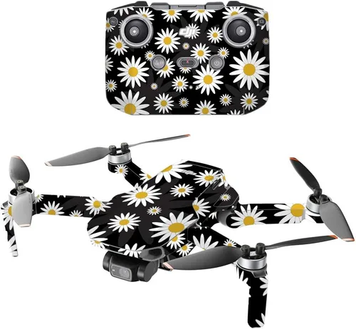 MightySkins - Compatible con DJI Mini 2 Dron portátil - Margaritas | Funda protectora de vinilo duradera y única | Fácil de aplicar, quitar y
