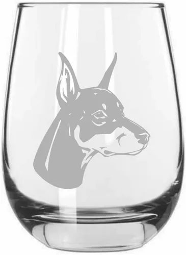 Miniatura 546 de Sakhalin Husky Dog - Copa de vino grabada personalizada de 15.25 onzas sin tallo