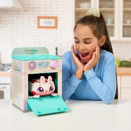 Miniatura 9 de Cookeez Makery Horno de dulces para fiestas, mezcla a tu amigo abrazos. Caliente la mezcla de masa y crea un pastel de cumpleaños interactivo cálido