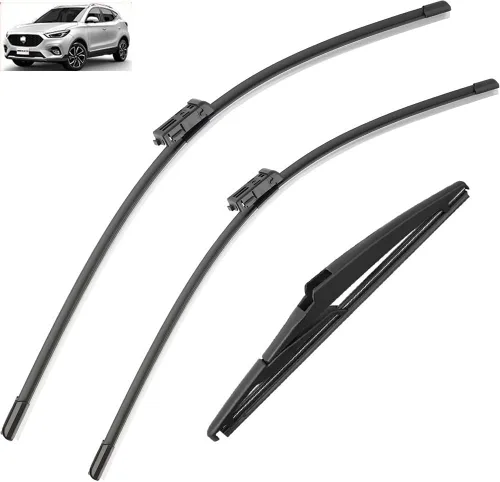 Miniatura 8 de Limpiaparabrisas delantero y trasero de automóvil compatible con MG ZS 2017-2023 de 24 + 14 + 10 pulgadas ZS EV MGZS MGZSEV sin marco parabrisas