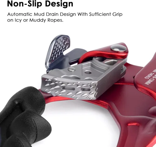 Miniatura 26 de WILDKEN Ascendedor de Mano para Escalada de Exteriores Montañismo Árbol Arborista Escalada Descenso Equipo Ascendedor de Mano para Cuerda de 8-14mm