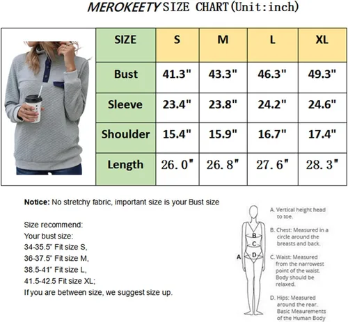 Miniatura 7 de MEROKEETY sudadera de manga larga con cuello en V y botones acolchados con retazos para mujer.